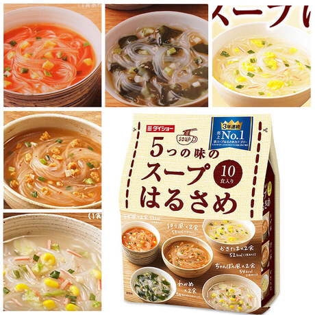 日本进口 daisho大正五味什锦即食速食方便粉丝汤 米粉料包10袋入图片