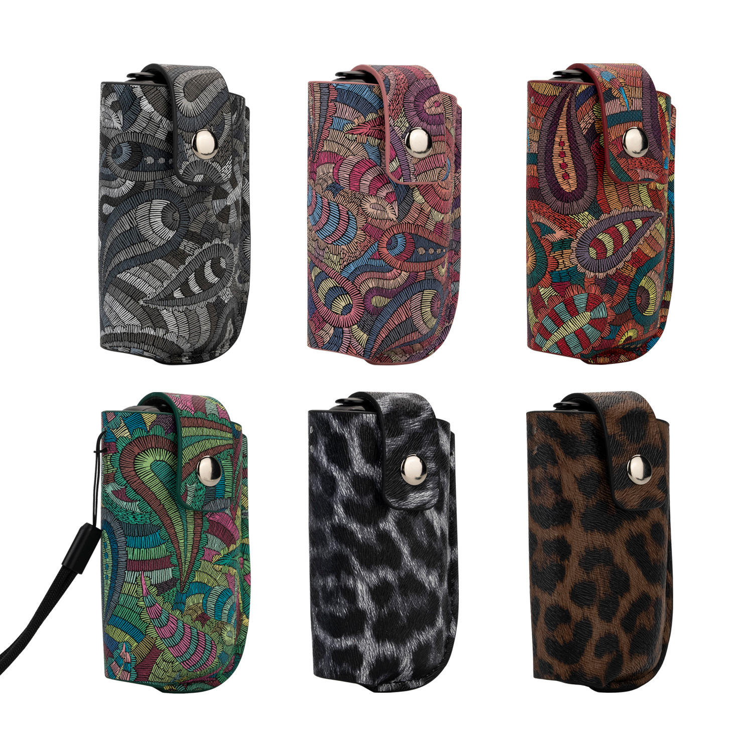 适用Ploom X腰果花纹皮套带挂绳时尚防摔壳ploomX advanced保护套