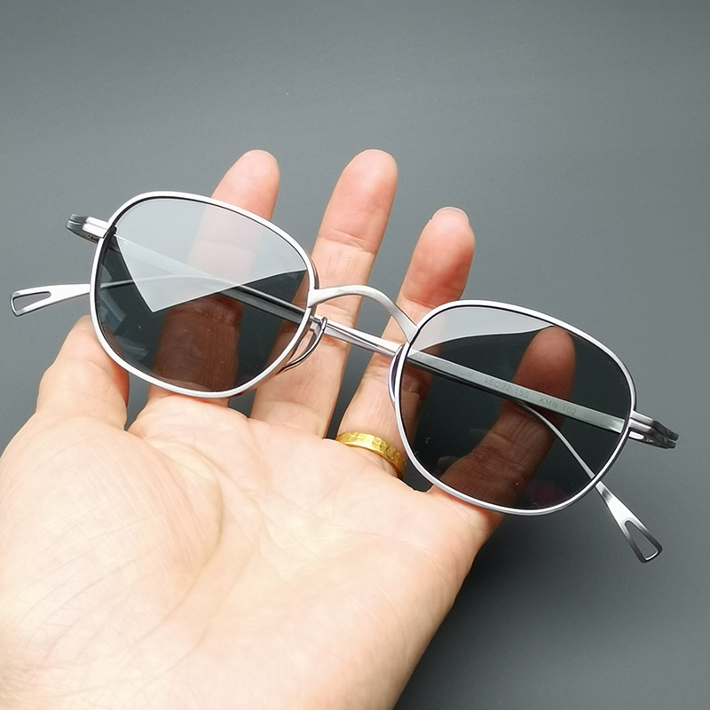 日式本万年龟纯钛方框墨镜男士超轻可配有度数偏光太阳眼镜女小脸