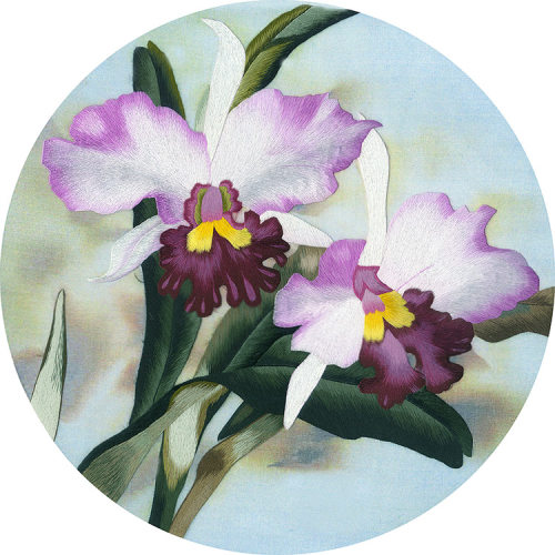 名古绣艺 苏绣刺绣diy套件初学手工装饰画绣花材料包带针脚鸢尾花