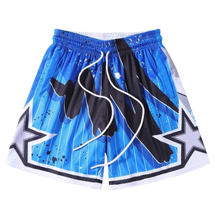 魔术队麦迪同款短裤男美式训练运动跑步篮球裤复古嘻哈夏季休闲裤