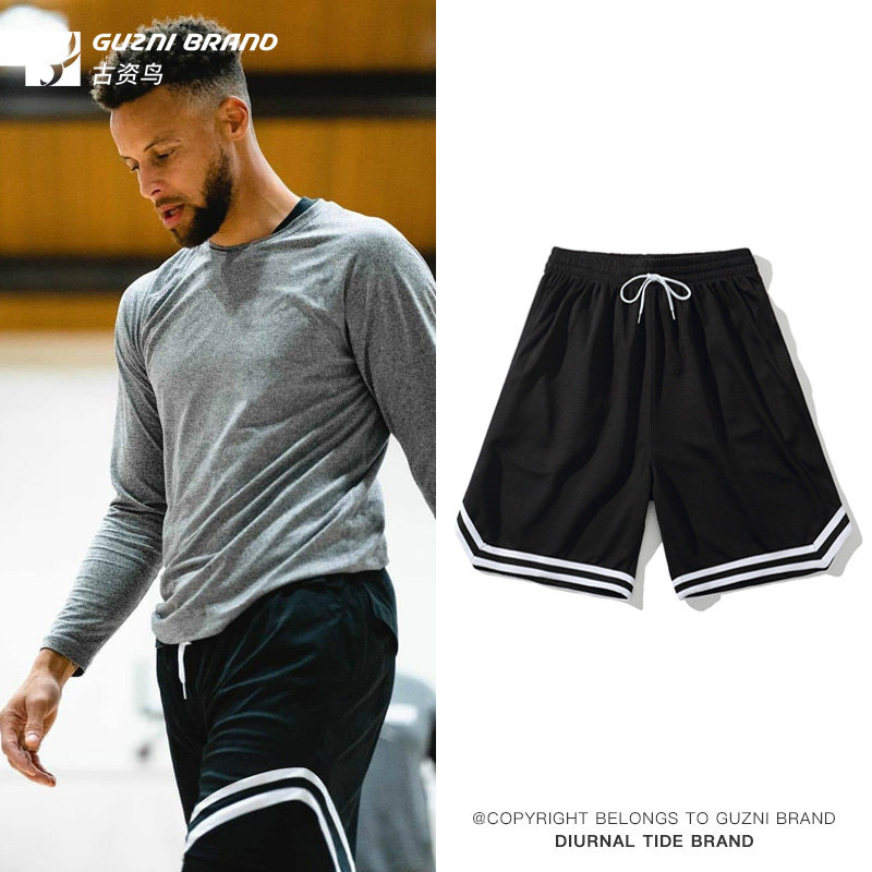 美式篮球短裤男库里同款训练五分裤定制球裤夏季潮牌宽松运动裤子