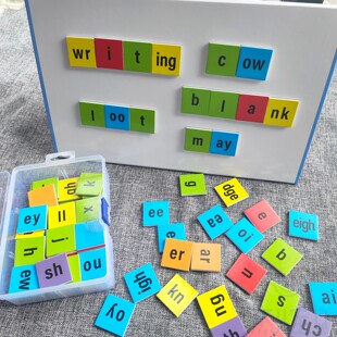 phonics英文字母磁力贴自然拼读英语单词教学用立式磁性白板玩具
