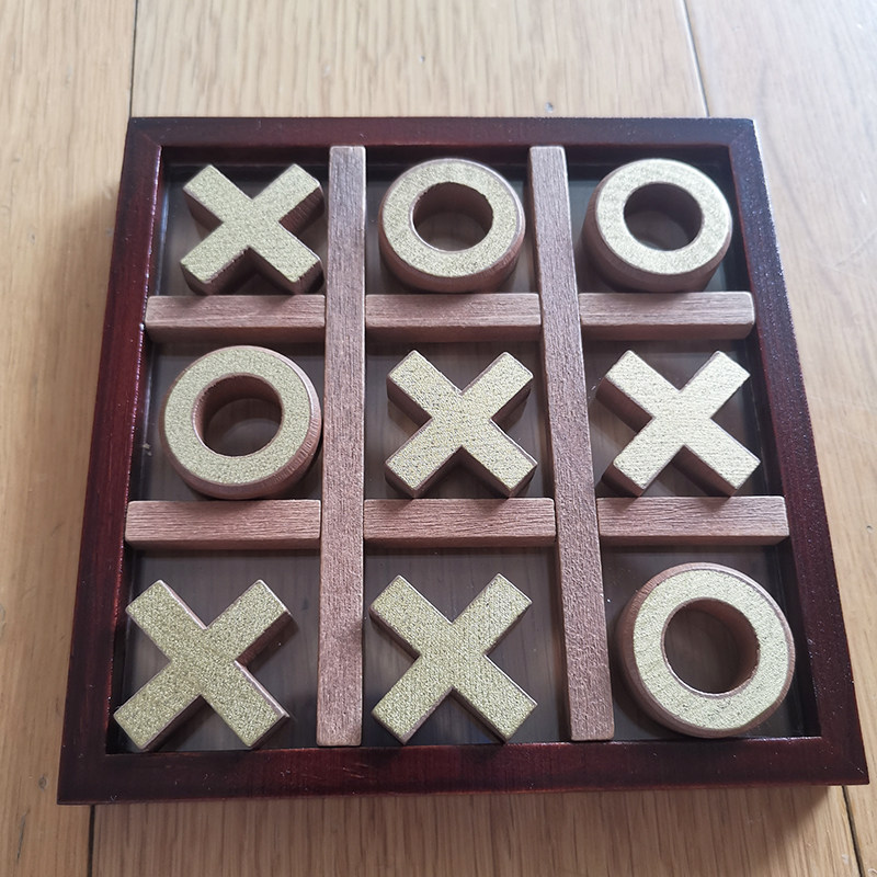 xo三子棋木制井字棋玩具儿童益智游戏双人对战小学生亲子互动桌游