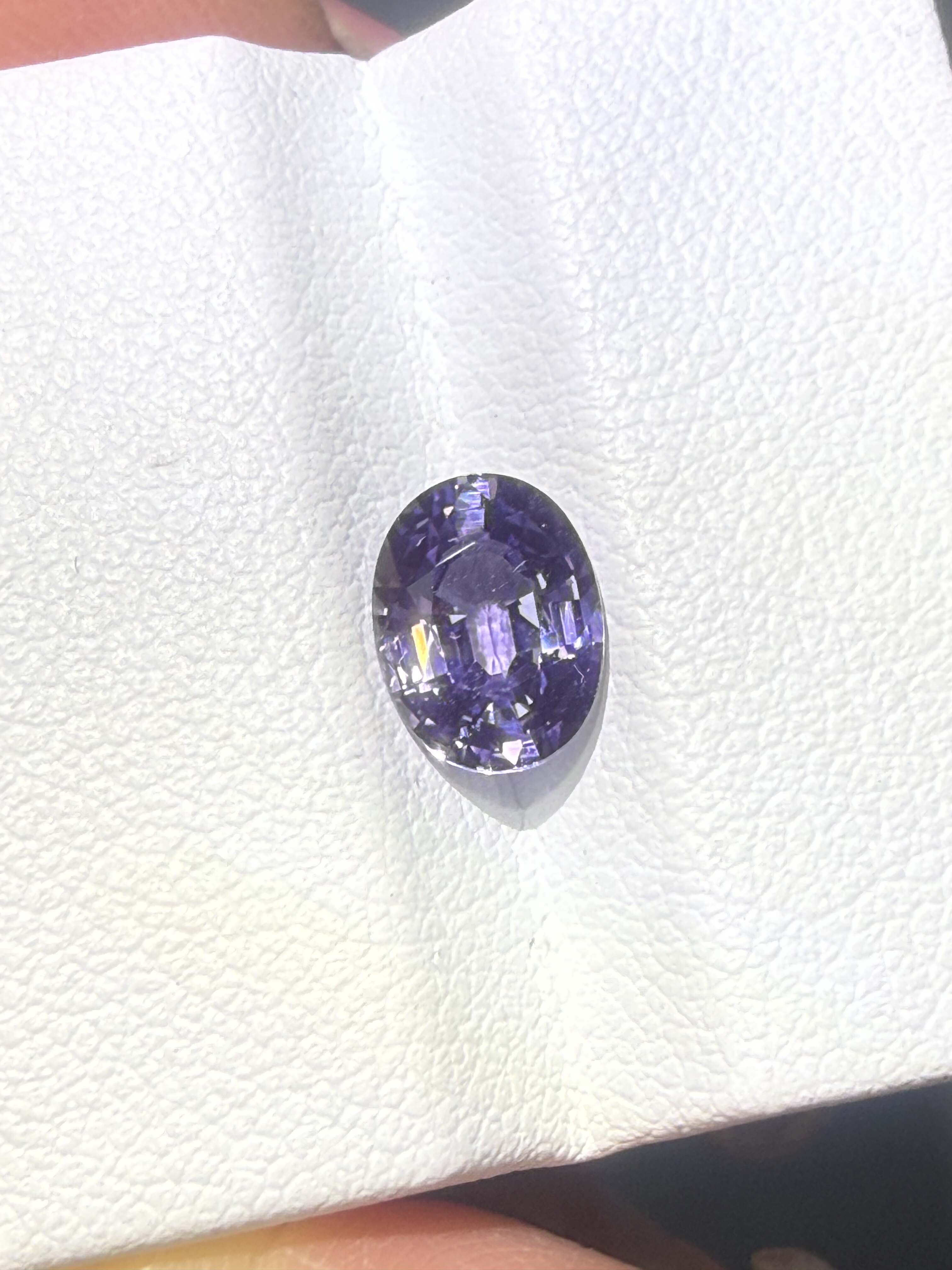 天然无烧紫色蓝宝石1.705克拉