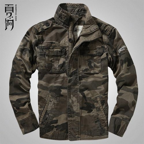 美式迷彩服户外男士夹克外套宽松