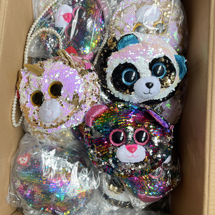 清仓特价 卡通独角兽熊猫亮片包珍珠链条包单肩斜挎包 出欧美单