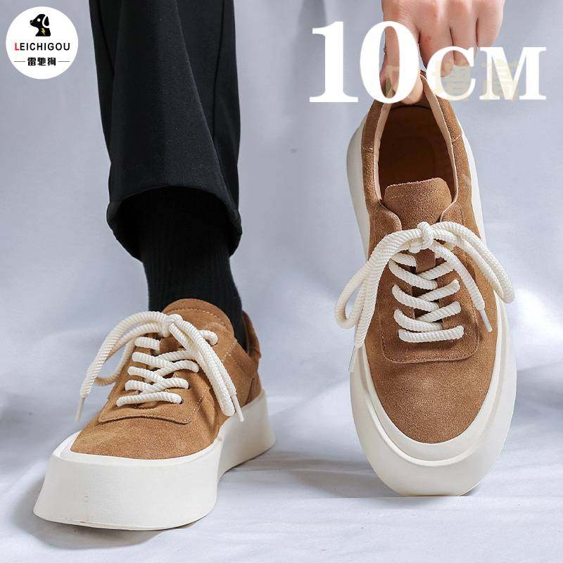 真皮牛反绒磨砂通勤休闲板鞋户外百搭春秋新款隐形内增高男鞋10cm,流行男鞋,单鞋,淘宝优惠券,粉丝福利购,淘宝优惠卷