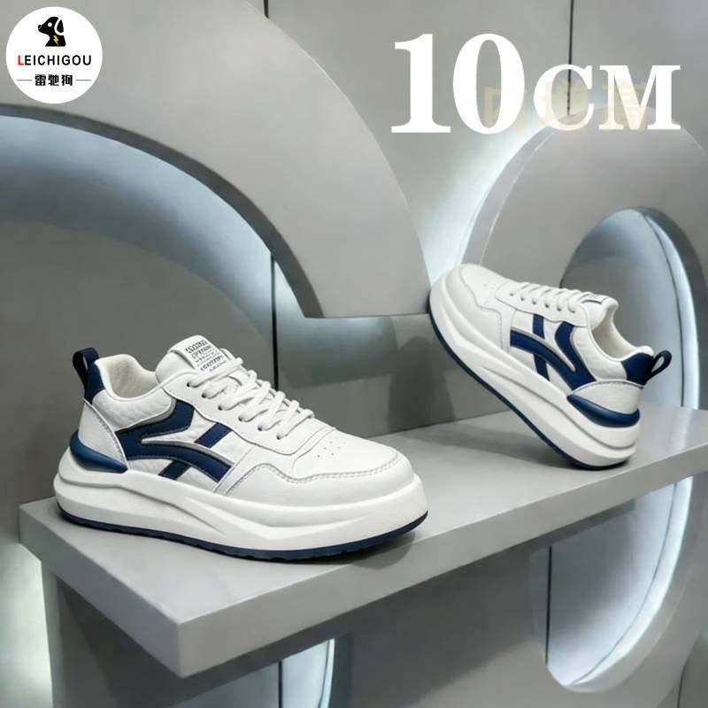 轻奢内增高男鞋10cm厚底休闲板鞋男春季新款小白鞋韩版男士增高鞋