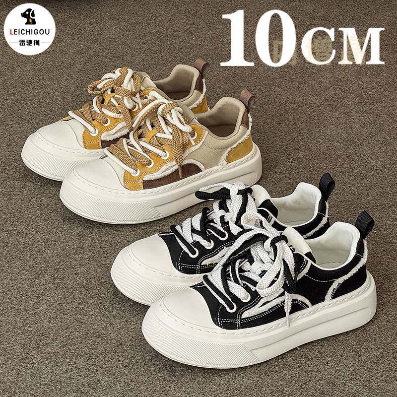 小众原创面包鞋隐形内增高男鞋10cm春季新款时尚休闲百搭软底板鞋