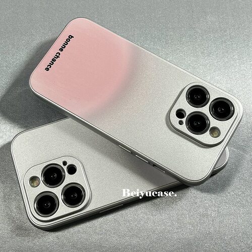 适用K70小米14手机壳12Ultar渐变红米K30pro+硬壳noteT简约电镀渲染60高级9s情侣男女款50至尊版S全包8保护套