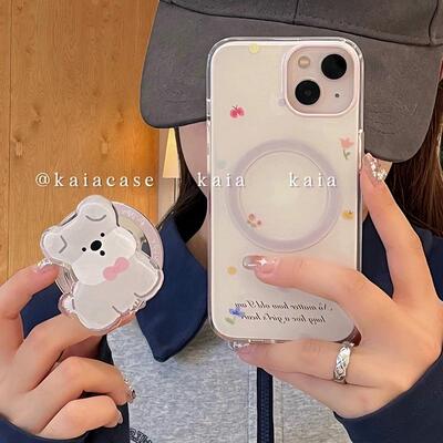 磁吸支架ins适用meizu18pro魅族21无界版全包边note9可爱狗狗6plu