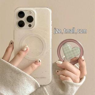 30简约奶油泼墨爱心折叠40i X20 畅玩50plus软女 80GT手机壳70se 磁吸支架适用华为荣耀100女90华为magic6pro