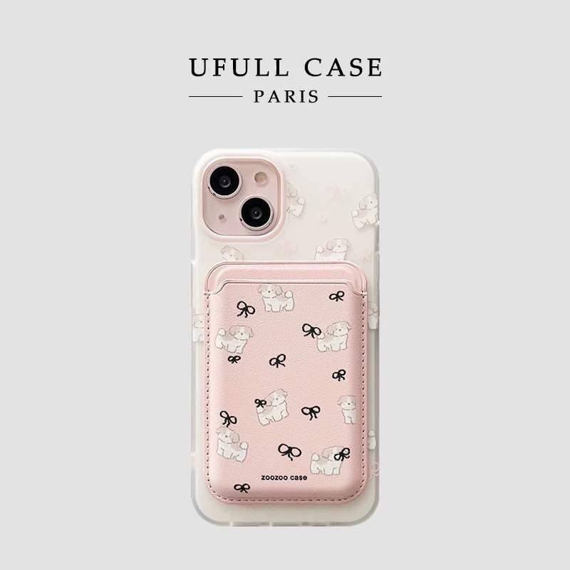 磁吸卡包适用华为pocket2折叠屏mateX6手机壳p50三星zflip3/4/5樱桃VIVOX狗狗v荣耀蝴蝶结oppofindn3flip软女