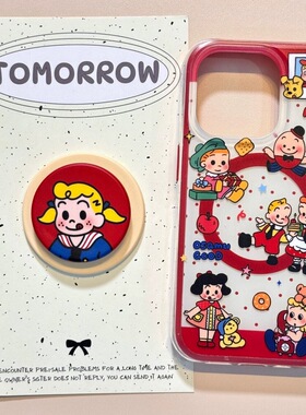 磁吸支架适用小米15/13U可爱原田治男孩女孩K80手机壳红米Turbo3新品k70/60ote12t/civi4pro软套40+情侣50e