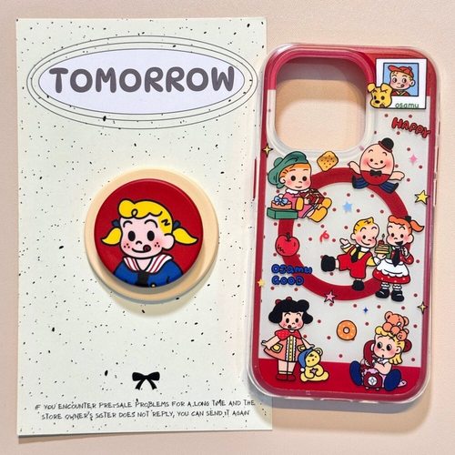 磁吸支架适用小米15/13U可爱原田治男孩女孩K80手机壳红米Turbo3硅胶k70/60/note12t/civi4pro软套40+情侣50e