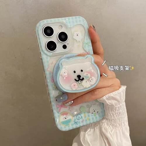 磁吸支架适用oppoA3/reno10/4se手机壳findx7/5pro薄荷绿摇摇乐自嘲熊A56/32/a57女K11x/97/93s软套8国际版