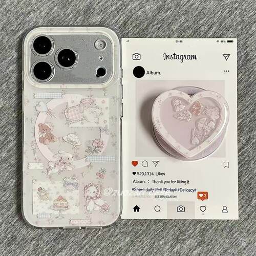 磁吸支架适用opporealmeGT5pro/neo9/6se手机壳V50/11/GT3女款8森系碎花蝴蝶结摇摇乐Q2/5i真我x7pro新23软z4