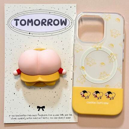 磁吸支架适用oppoA3/reno10/4se手机壳findx7/5pro趣味搞怪蜡笔小新屁屁A56/32/a57女K11x/97/93s软套8国际版