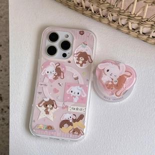 5pro粉爱心甜品邦尼兔可爱A56 a57女K11x 磁吸支架适用oppoA3 93s软套8国际版 4se手机壳findx7 reno10