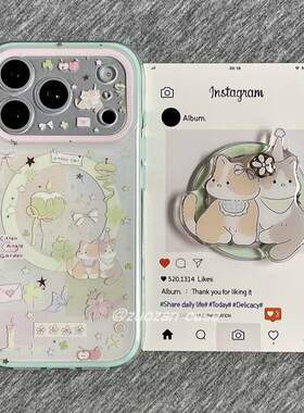 二合一魅族22适用RealmeGTneo8真我GT8pro手机壳15磁吸支架OPPOA6i花朵小猫咪3女款V13软壳a92s透明Q5保护套7