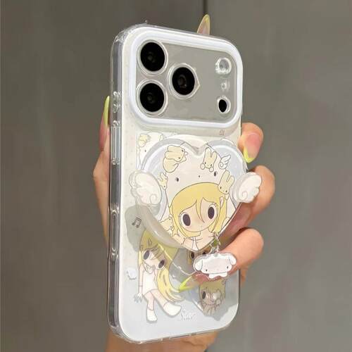 磁吸支架适用opporealmeGT5pro/neo9/6se手机壳V50/11/GT3女款8小清新波点野有上秋Q2/5i真我x7pro新23软z4