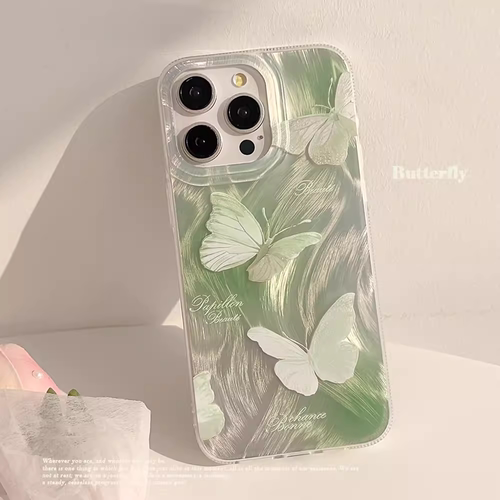 ins小清新夏日薄荷绿适用oppoA3/reno10/4se手机壳findx7/5pro羽纱A56/32/57挂链K11x/97/93s/58软套蝴蝶结女