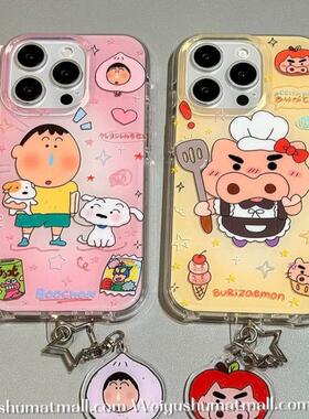 阿呆左卫门女仆情侣男适用华为nova12/U/9链条挂件8SE新品MATE50/40e手机壳Pura70ultra软套防摔60畅享13女款