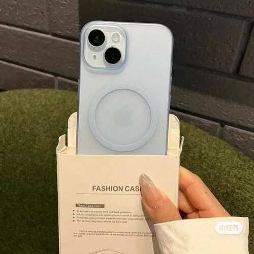 个性ins风渐变磨砂雾面浅蓝适用mate60华为P50手机壳NOVA12活力8se/pura70硬40PRO+情侣3男女9简约透明ultra