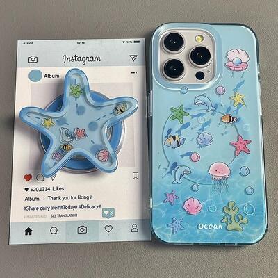 适用meizu18pro魅族21note无界版9海底世界贝壳星星6plus/T谷歌20磁吸支架17全包X软套传音tecno女INFINIXHOT