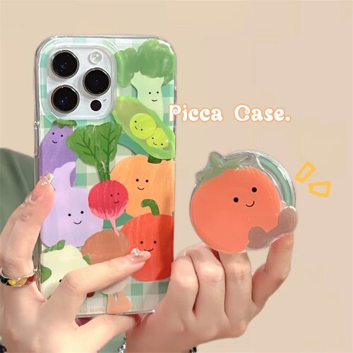 磁吸支架适用oppoA3/reno10/4se手机壳findx7/5pro趣味瓜果蔬菜番茄A56/32/a57少女款K11x/97/93s软套8全包边