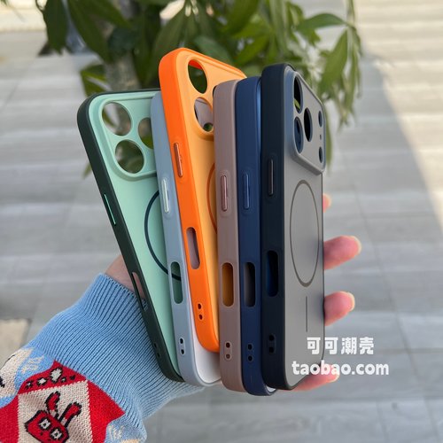 活力橙细圈磁吸适用OPPOreno15F手机壳PRO高级14海外国际版3全包A17肤感a6硅胶k12x软Realme9i防摔magsafeC85
