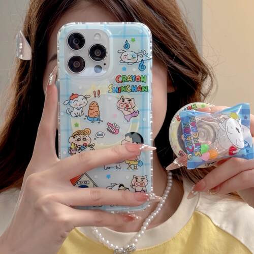 趣味个性糖果零食小新磁吸支架适用苹果16手机壳iPhone15少女款13/12防摔11PROMAX全包S/XR新品7/8软套14PLUS