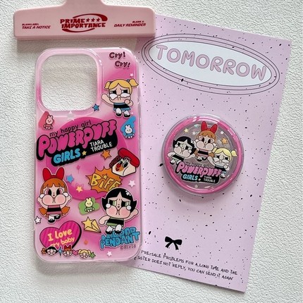 磁吸支架适用oppoA3/reno10/4se手机壳findx7/5pro动漫小哭包飞天女警A56/32/a57女款K11x/97/93s软套8手链条