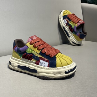 男鞋2026春秋新款时尚舒适潮流百搭拼色高级感厚底增高透气休闲鞋