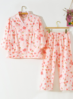 女款纯棉汗蒸服可爱家居服儿童款桑拿浴服美容sap足道会所养生服