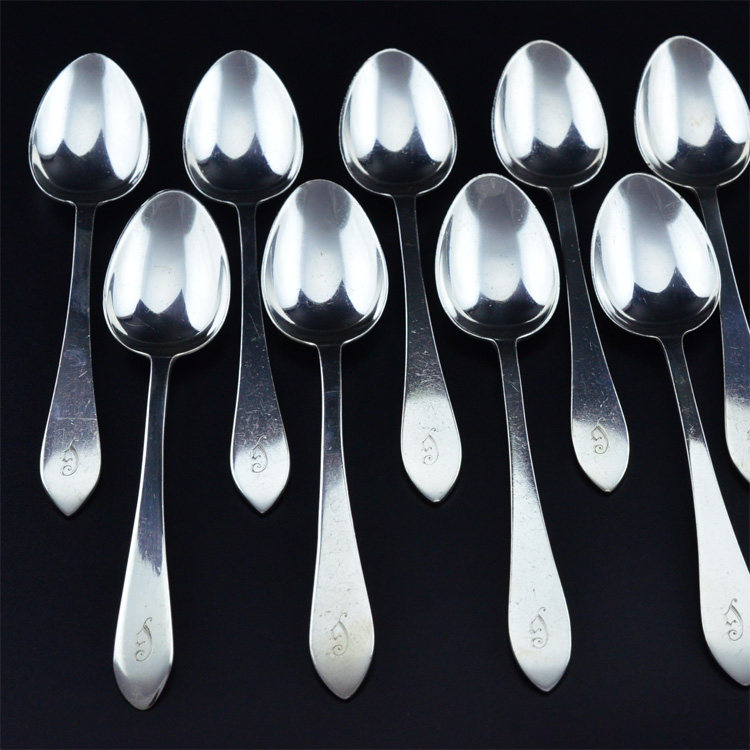 美国银餐具 TIFFANY 纯银茶匙/小餐勺 Faneuil法尼尔 1910年款