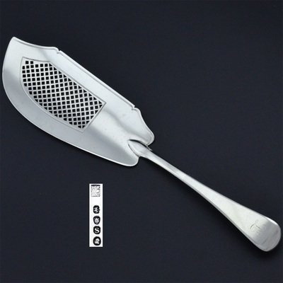 二百年古董英国纯银鱼铲/蛋糕铲 乔治三世时期银器 1813年伦敦制