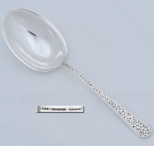 1932年Old 錾花手柄 Brocade TOWLE纯银分菜勺一把 美国纯银餐具