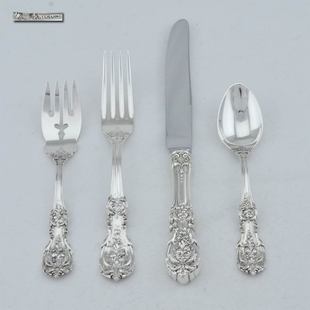 弗朗西斯款 美国银餐具 经典 纯银餐具4件套一组 REED&BARTON