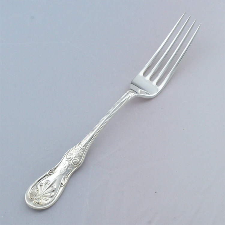 美国TIFFANY纯银餐具 75克纯银正餐叉 1870年Saratoga款 20.5cm