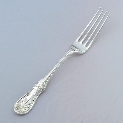 美国TIFFANY纯银餐具 75克纯银正餐叉 1870年Saratoga款 20.5cm