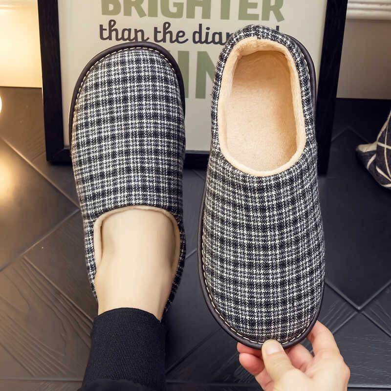 秋冬季家用包跟拖鞋男女室内家居防滑木地板软底居家布鞋冬1119h