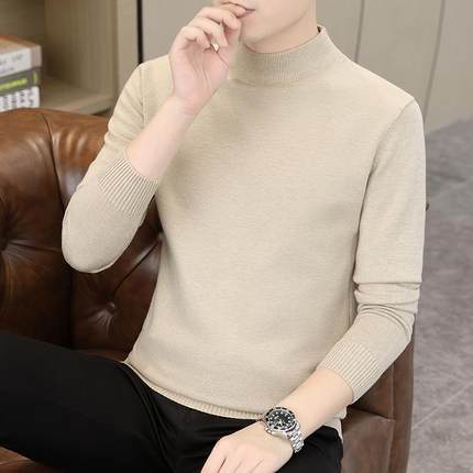 中领毛衣男2025秋冬季新款韩版潮流针织毛线衫内搭高领打底1215u