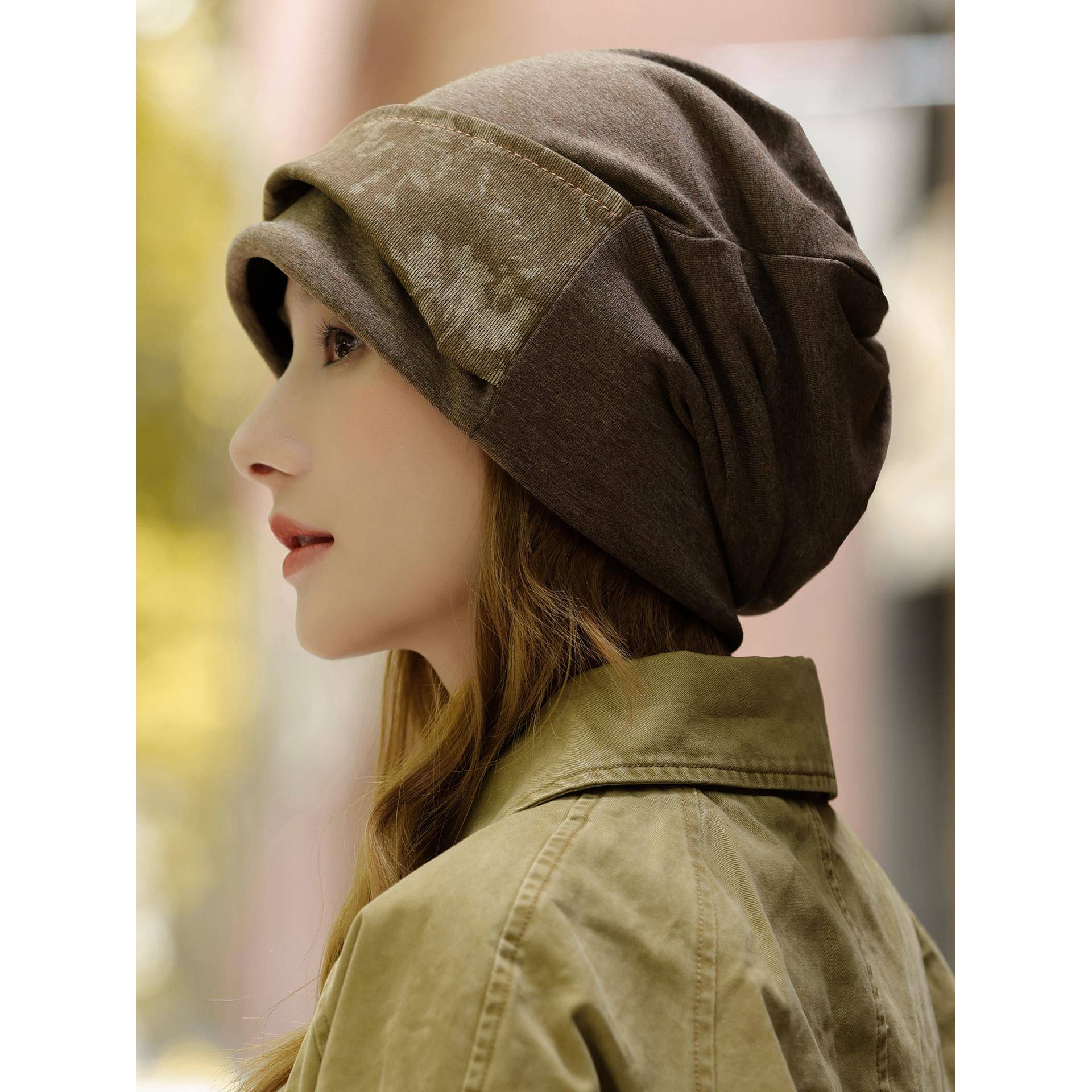 帽子女款秋冬季保暖防寒堆堆帽2025新款时尚显脸小冷帽大头1210e