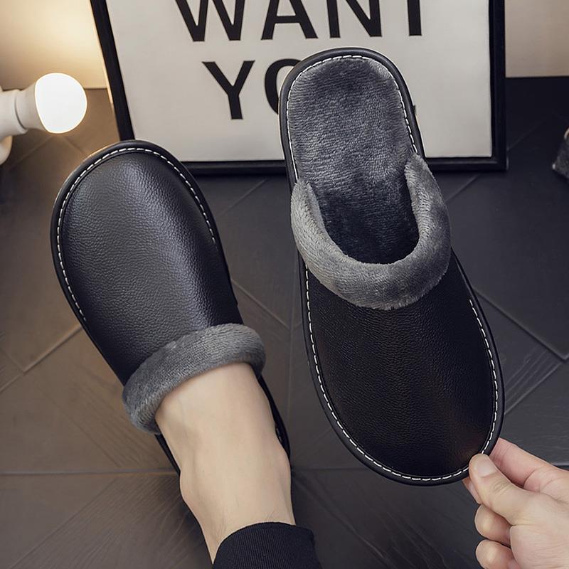 秋冬季男士新款居家用保暖拖鞋男女室内防滑静音家居毛毛绒1114n