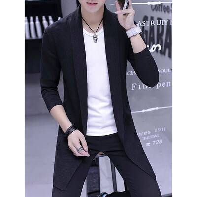 秋冬季男士新款2025风衣中长款韩式修身帅气斗篷大衣针织大1110n