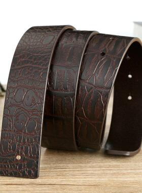 皮带男士2025新款无头平滑扣男不带头带身无扣板扣3.CM腰带30902h