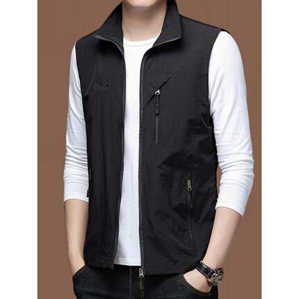 高端2025秋新款马甲男马甲户外工装马甲外装速干马甲夹克新1215u