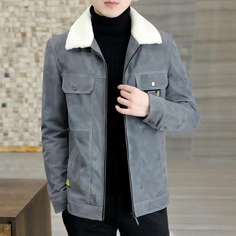 秋冬季新款外套男士外套韩版百搭加厚休闲潮牌流行短款牛仔1209e